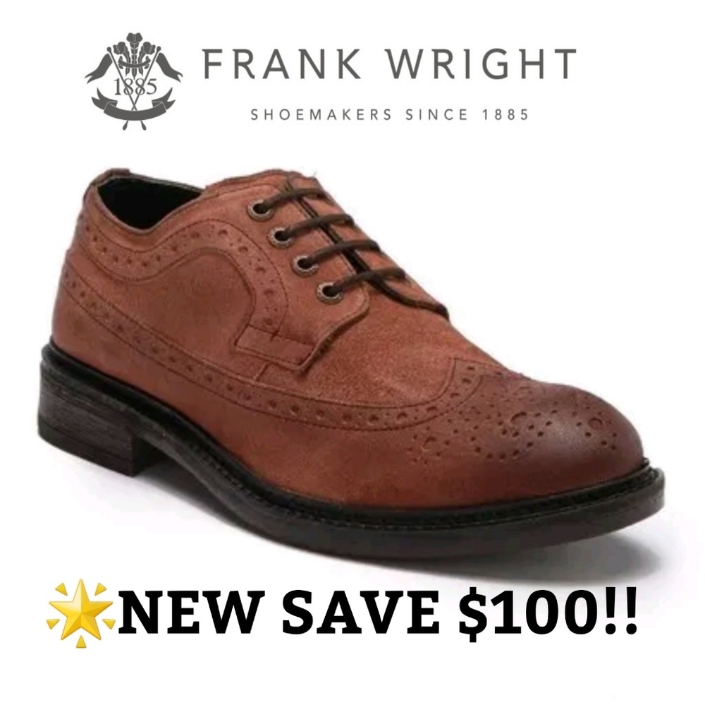 NIB Frank Wright Baird suede leather Derby - Picture 1 of 3